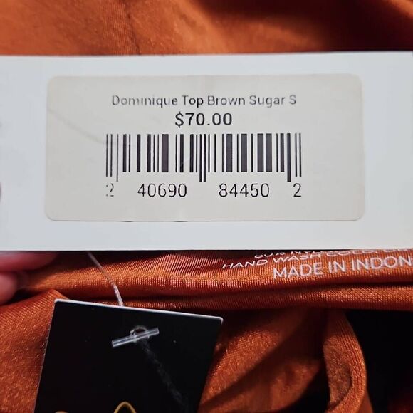 Revolve Joues de Sable Swim Dominique Bikini Top Brown Sugar Small - Picture 4 of 6